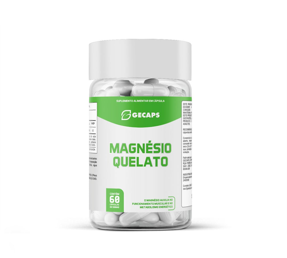 Magnésio Quelato 60 Cápsulas – Suplemento Alimentar