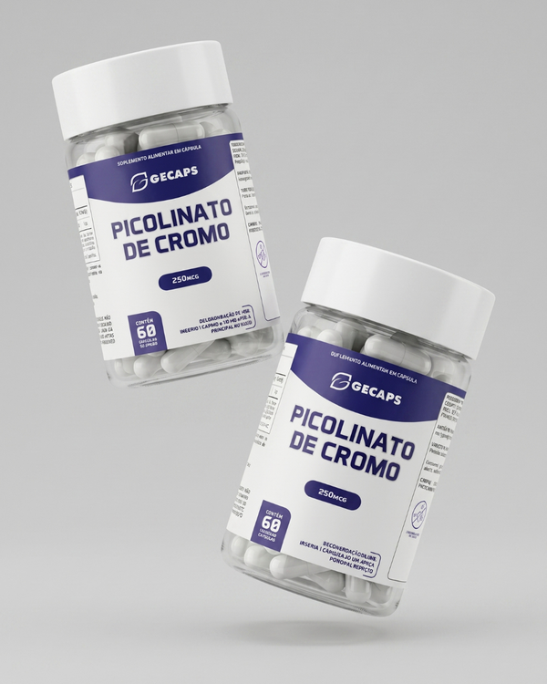 Picolinato de Cromo 60 Cápsulas – Suplemento Alimentar GECAPS